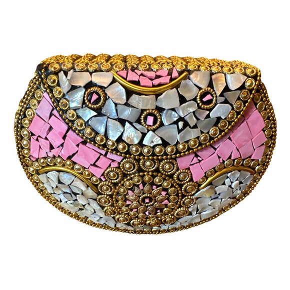 Handmade Ramla Beverly Hills Mosaic Clutch Bag - Picture 4 of 7